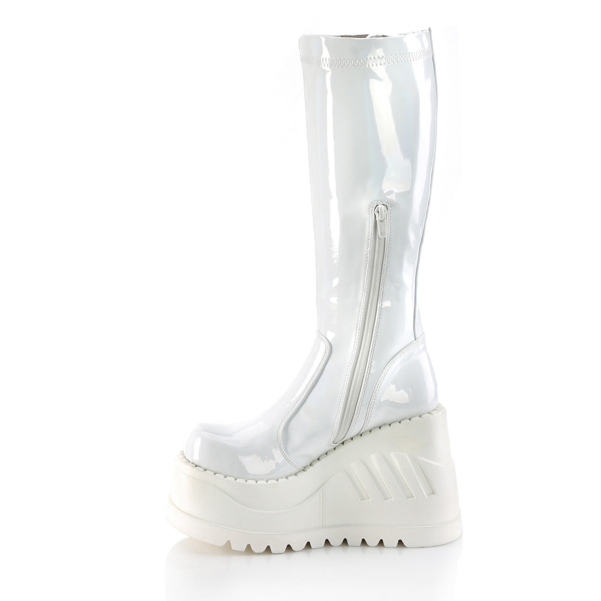 Black Vegan  Alternative Knee High Boots -  Demonia Cult STOMP-200