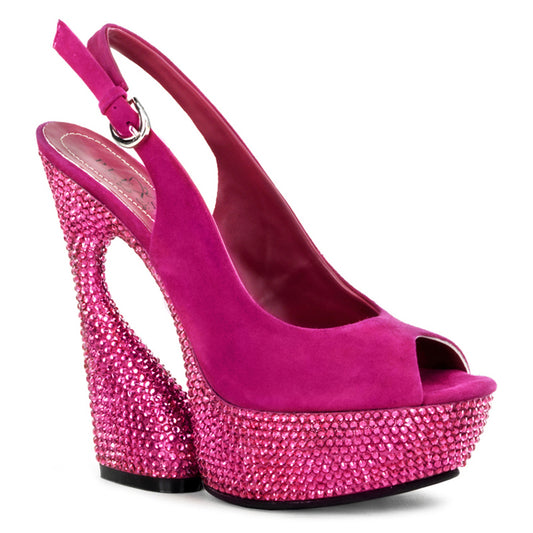 Pleaser SWA654DM fuchsia Suede Sexy Shoes Discontinued Sale Stock