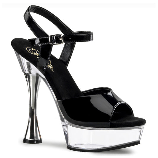 Pleaser SW409 Black Patent/Clear Sexy Shoes Discontinued Sale Stock