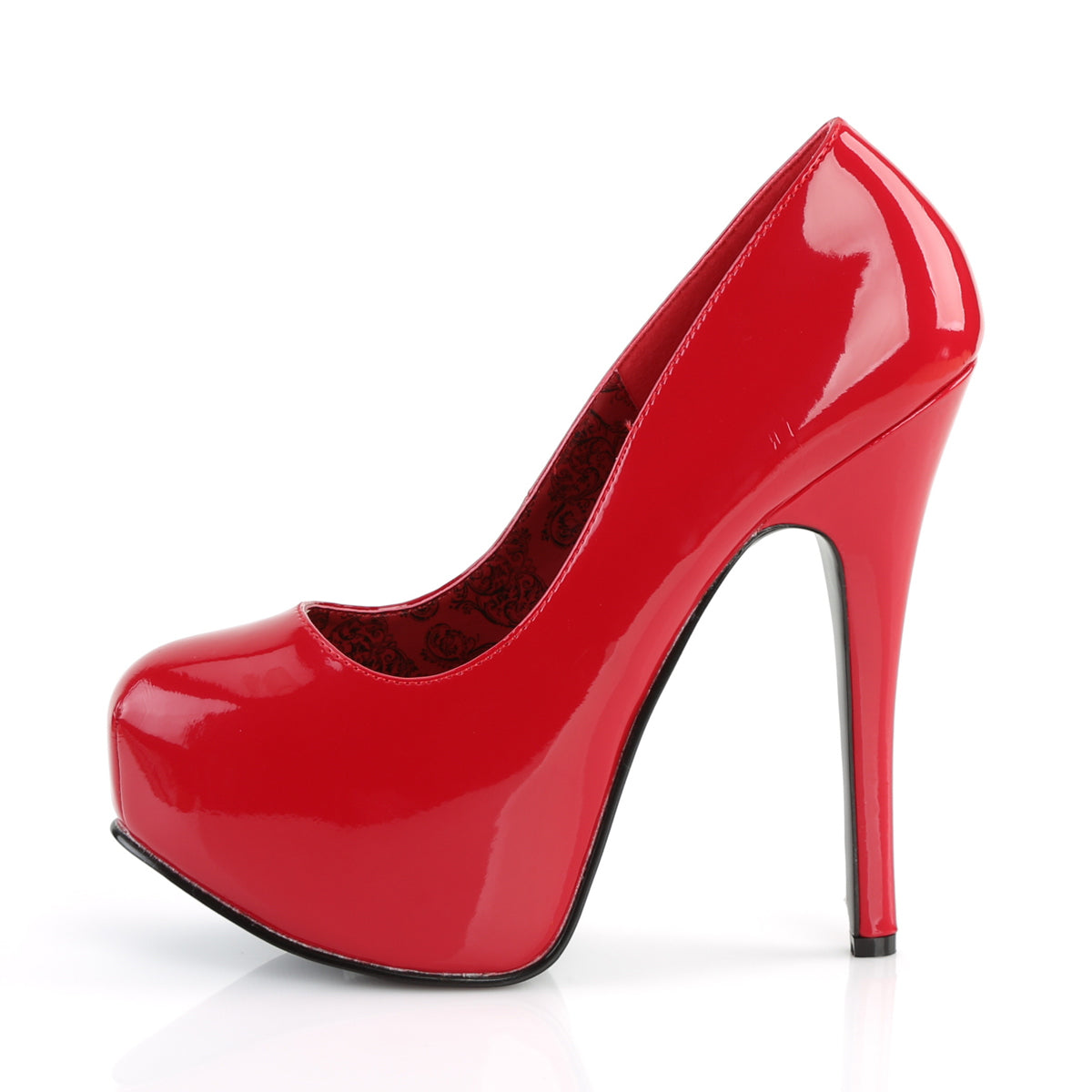 TEEZE-06 Bordello Hidden Platform 6 Inch Heel Red Sexy Shoes-Bordello- Sexy Shoes Pole Dance Heels