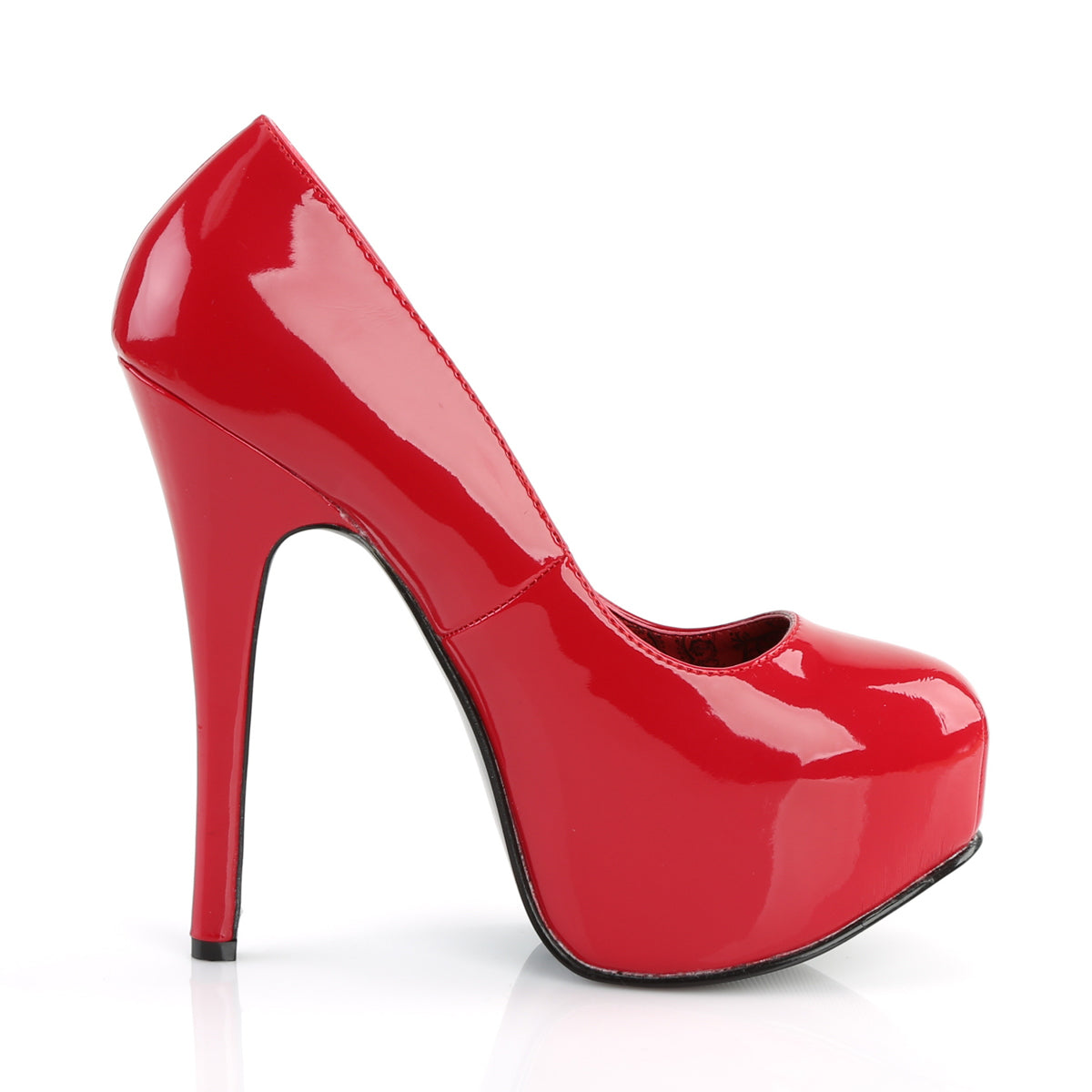 TEEZE-06 Bordello Hidden Platform 6 Inch Heel Red Sexy Shoes-Bordello- Sexy Shoes Fetish Heels