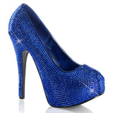 teeze 06r blue bordello burlesque moulin rouge sexy shoes 5 3 4 inch rhinestoned concealed platform stiletto heel shoes pumps