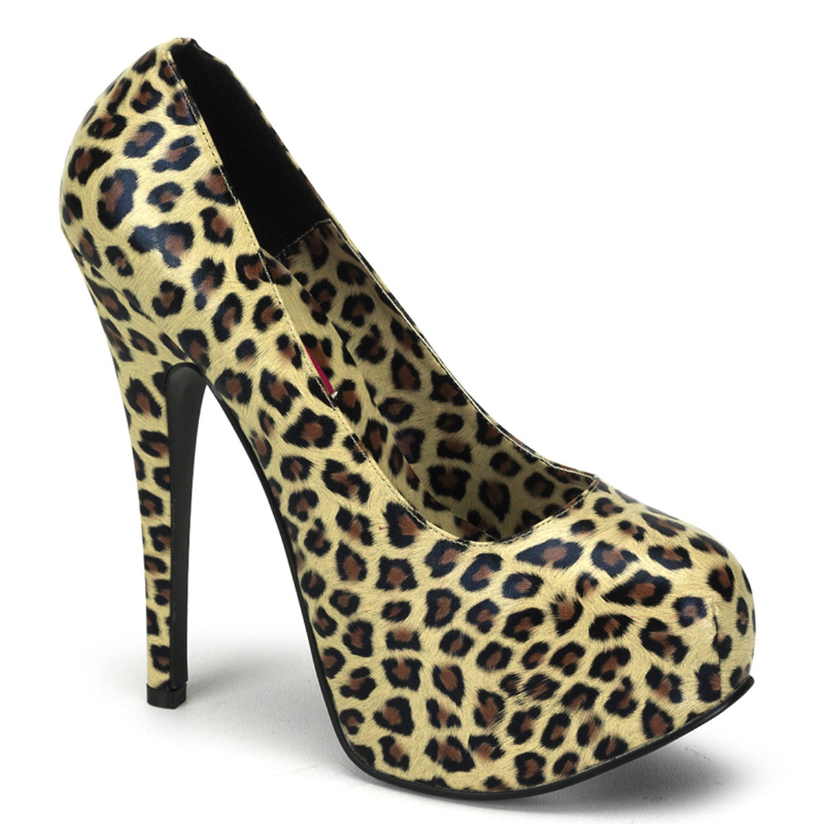 TEEZE-35 Hidden Platform 6" Heel Cheetah Print Pu Sexy Shoes-Bordello- Sexy Shoes