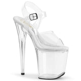 TREASURE-808FLA Pleaser Sexy Perspex Ankle Strap Platform Shoes