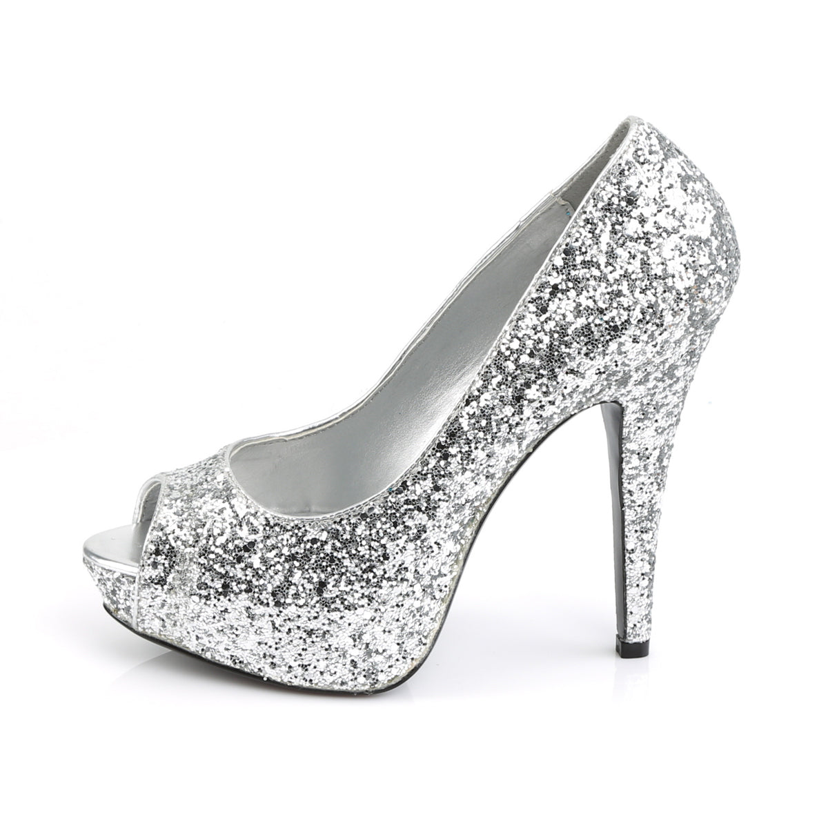TWINKLE-18G Fabulicious 5 Inch Heel Silver Glitter Sexy Shoe-Fabulicious- Sexy Shoes Pole Dance Heels