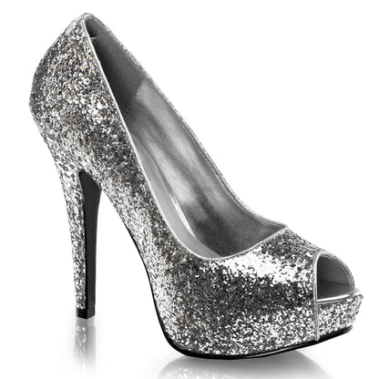 Twinkle-18G Fabulicious 5 Inch Heel Silver Glitter Sexy Schoen