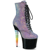 Unicorn-1020G Pleaser 7 "Tacón de plataforma Purple Pole Dancer zapatos