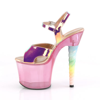 UNICORN-711T 7 Inch Heel Pink Bubble Gum Pink Tint Sexy Shoe-Pleaser- Sexy Shoes Pole Dance Heels