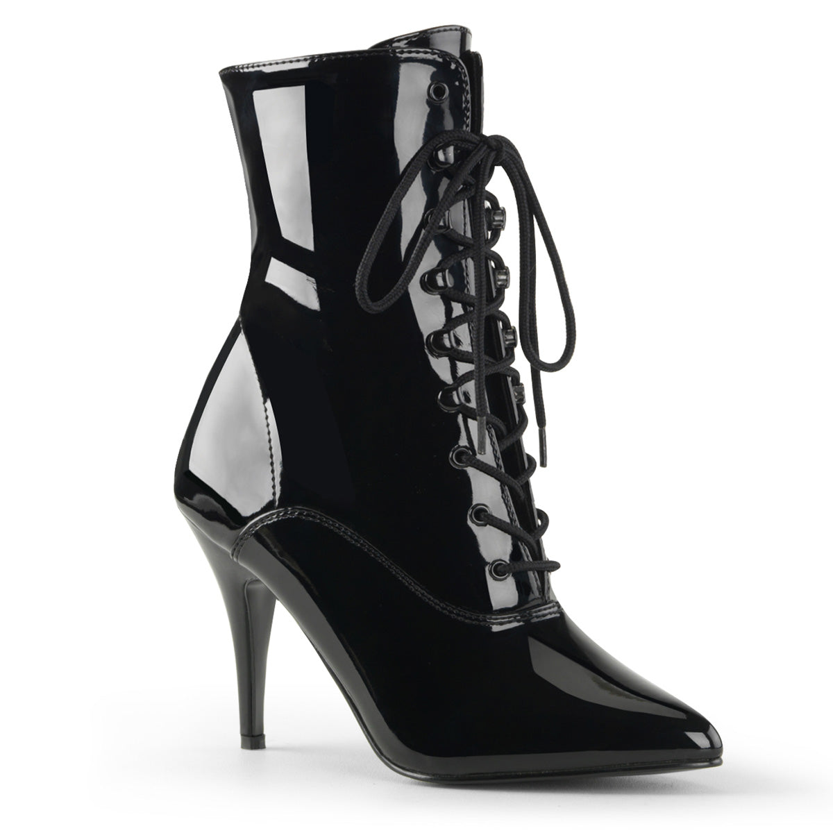 Black 4 Inch Edgy Ankle Boots -  Pleaser VANITY-1020
