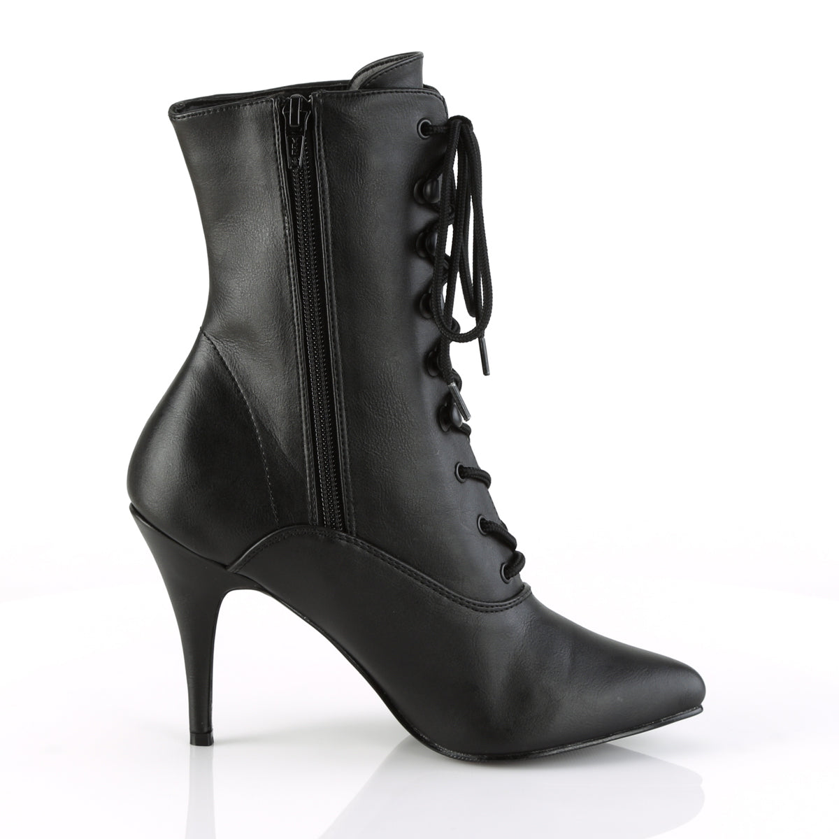 VANITY-1020 Pleaser Ankle Boots 4" Heel Black Fetish Shoes-Pleaser- Sexy Shoes Fetish Heels