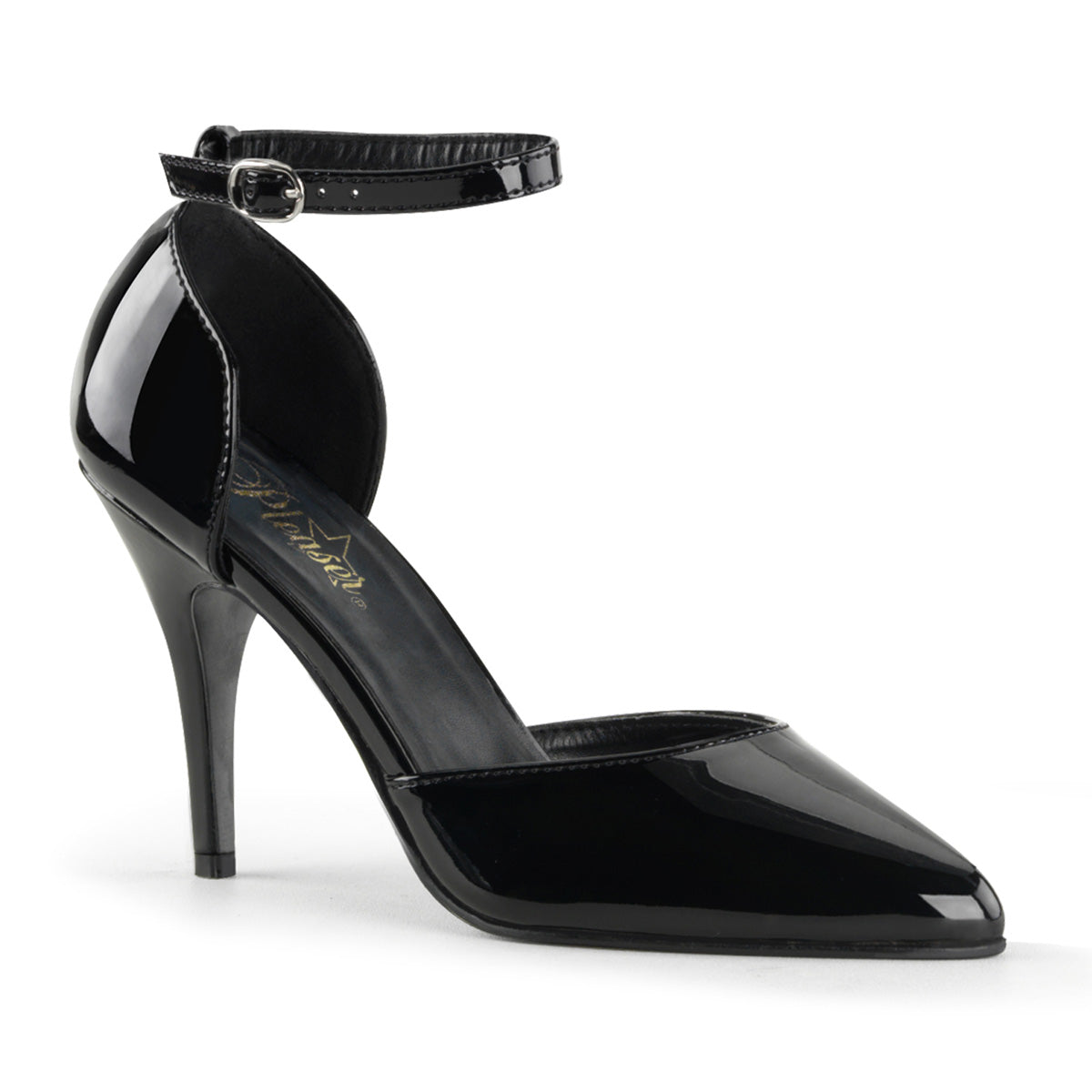 VANITY-402 Pleaser Shoe 4" Heel Black Patent Fetish Footwear