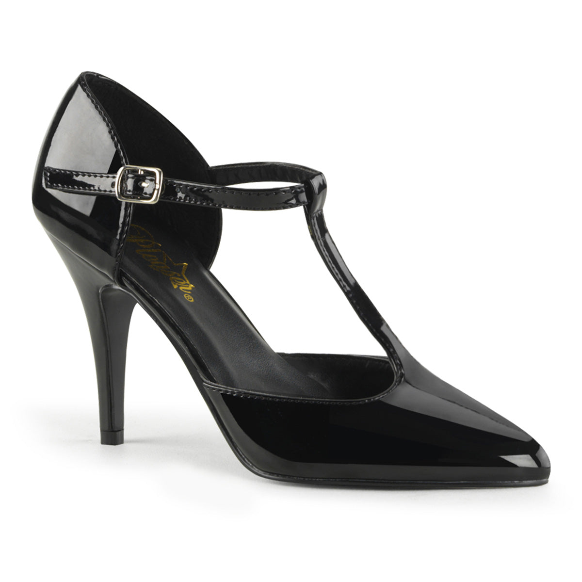 VANITY-415 Pleaser Shoe 4" Heel Black Patent Fetish Footwear-Pleaser- Sexy Shoes
