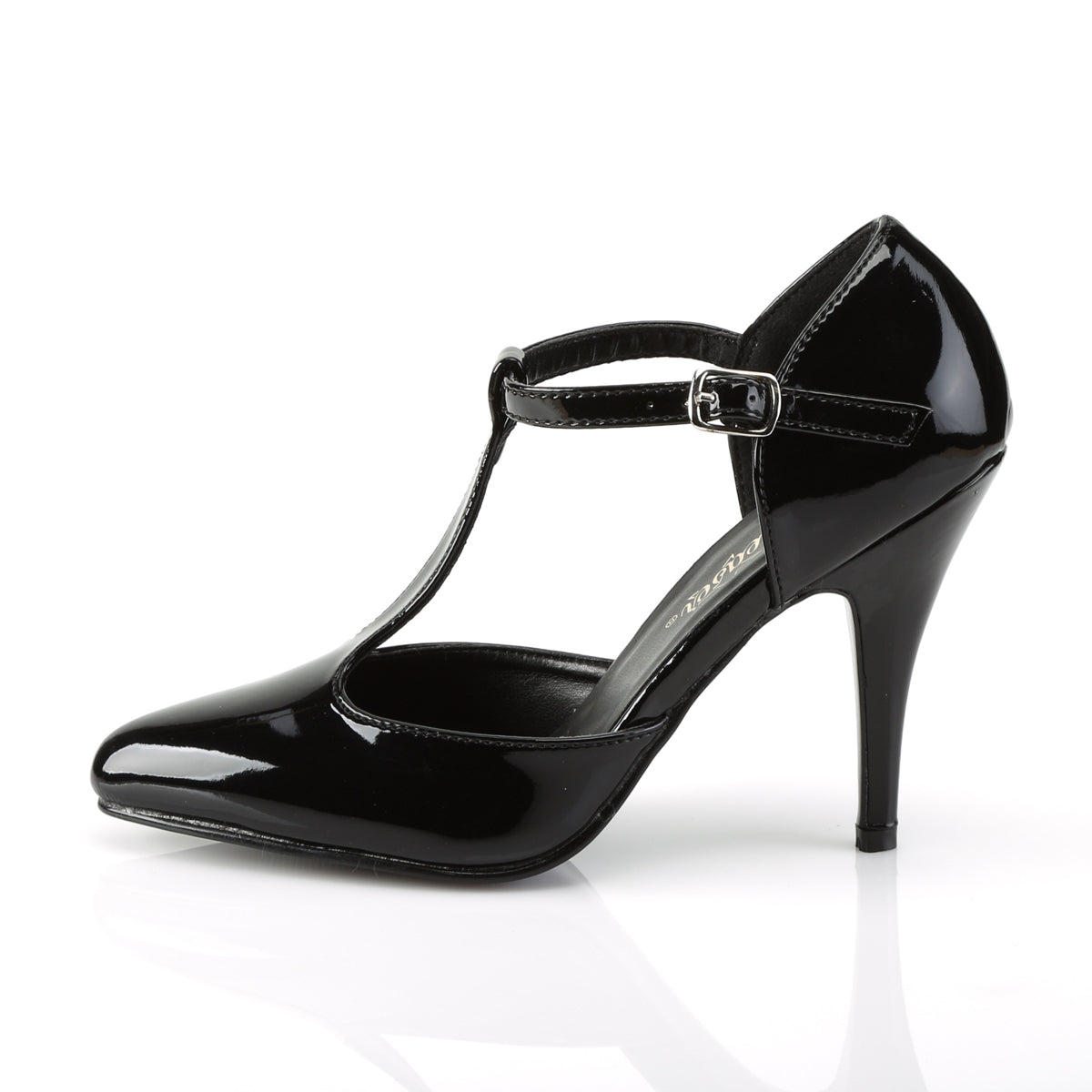 VANITY-415 Pleaser Shoe 4" Heel Black Patent Fetish Footwear-Pleaser- Sexy Shoes Pole Dance Heels