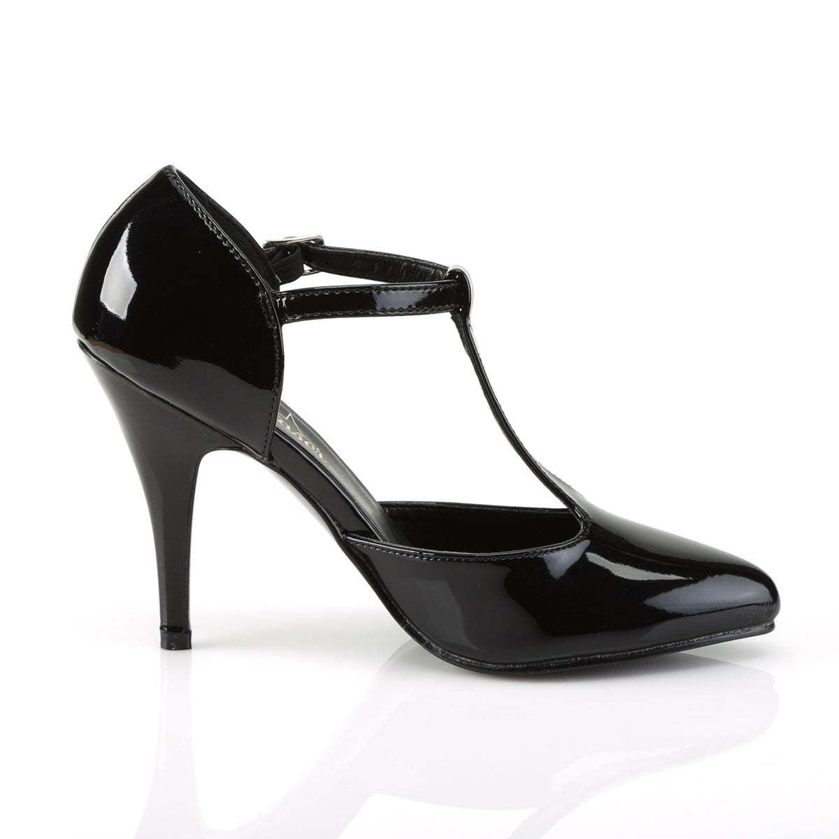 VANITY-415 Pleaser Shoe 4" Heel Black Patent Fetish Footwear-Pleaser- Sexy Shoes Fetish Heels