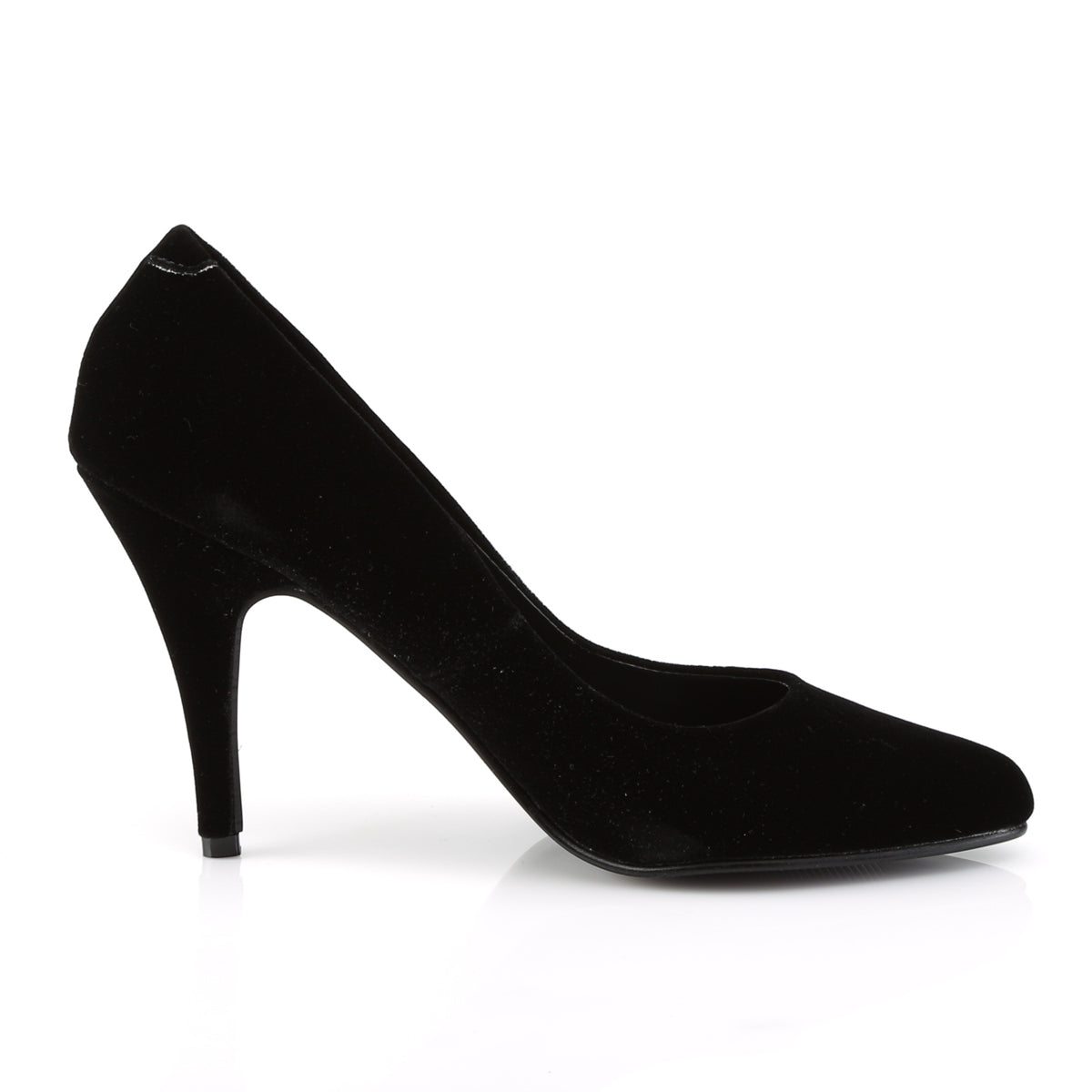 VANITY-420 Pleaser Shoe 4" Heel Black Velvet Fetish Footwear-Pleaser- Sexy Shoes Fetish Heels