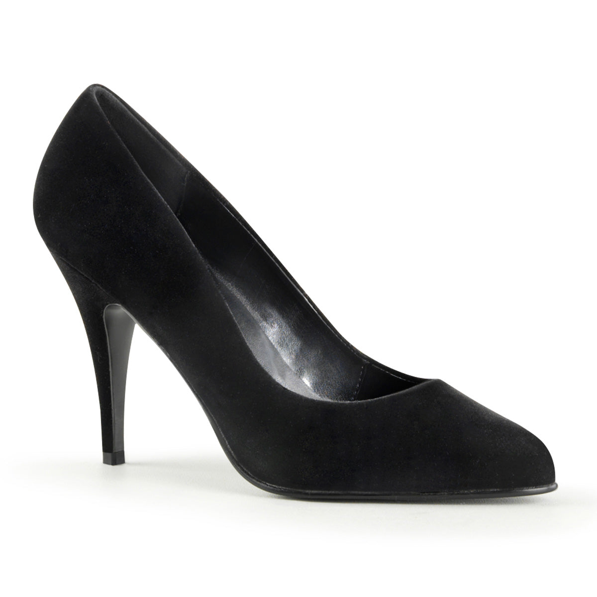 Vanity-420 Pleaser Shoe 4 "Heel Black Velvet Fetish Calzado
