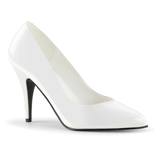 VANITY-420 Pleaser Shoe 4" Heel White Patent Fetish Footwear-Pleaser- Sexy Shoes
