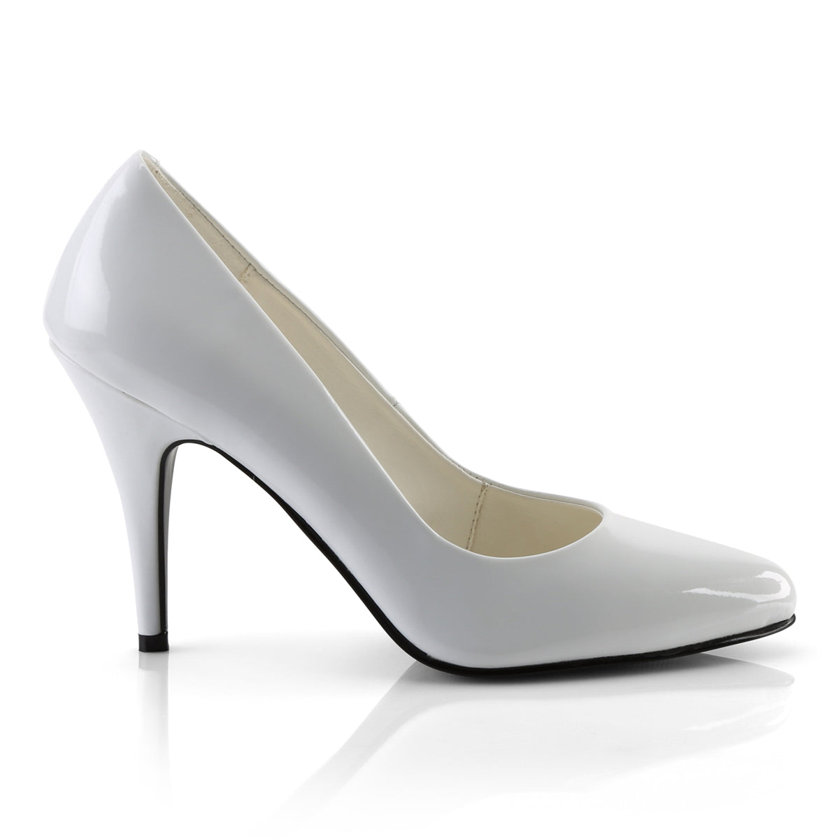 VANITY-420 Pleaser Shoe 4" Heel White Patent Fetish Footwear-Pleaser- Sexy Shoes Fetish Heels