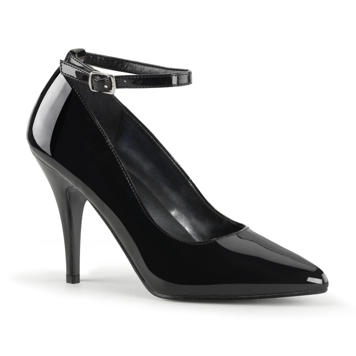 VANITY-431 Pleaser Shoe 4" Heel Black Patent Fetish Footwear