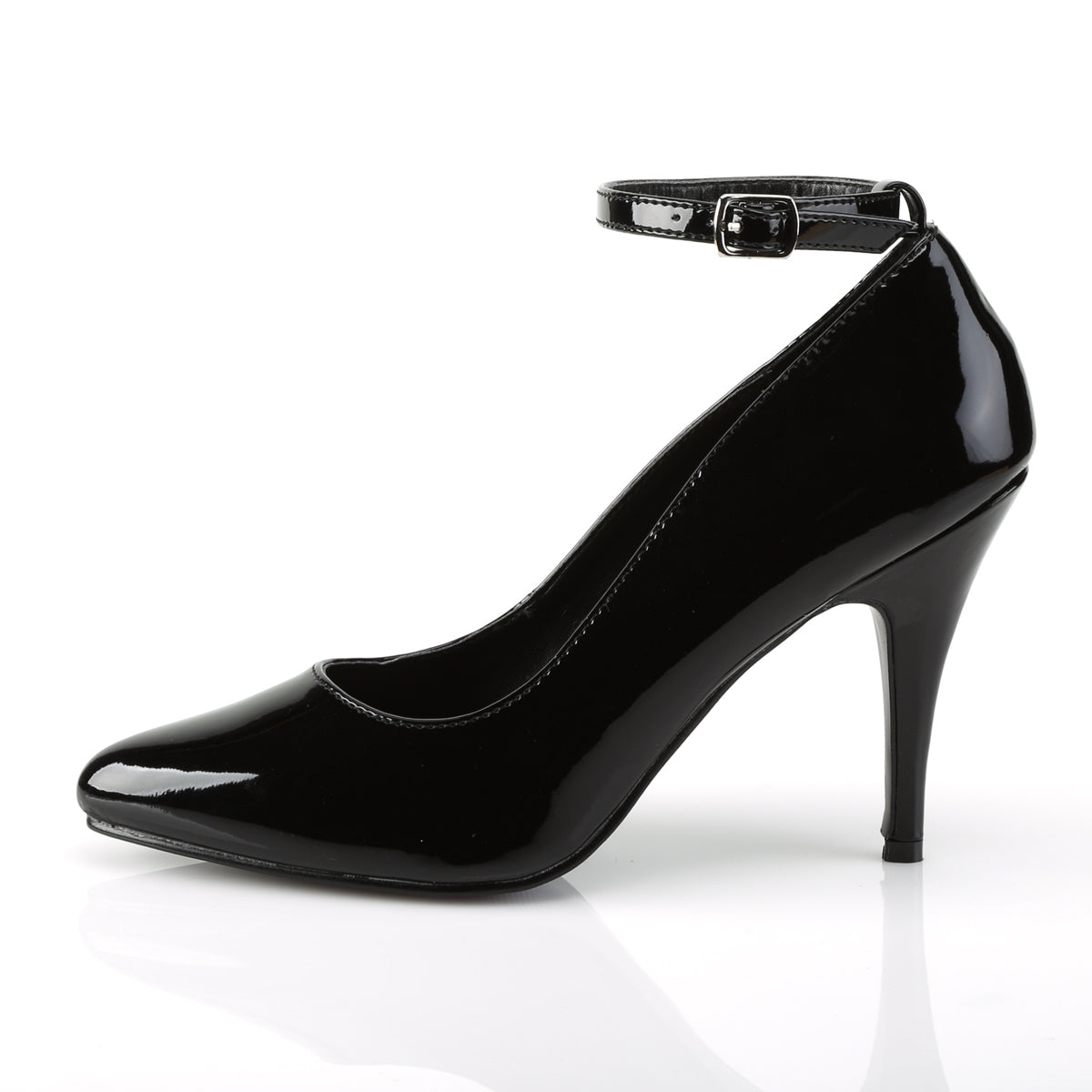 VANITY-431 Pleaser Shoe 4" Heel Black Patent Fetish Footwear-Pleaser- Sexy Shoes Pole Dance Heels