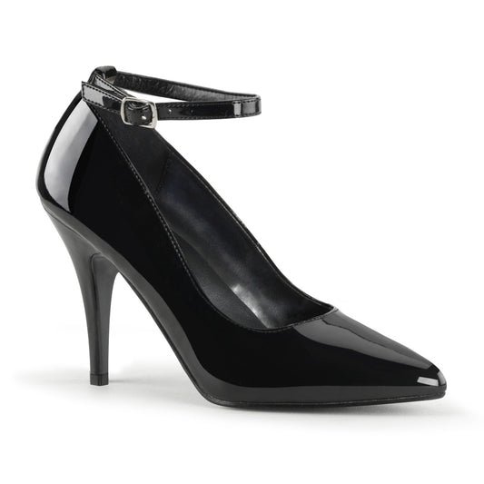 VANITY-431 Pleaser Shoe 4" Heel Black Patent Fetish Footwear-Pleaser- Sexy Shoes