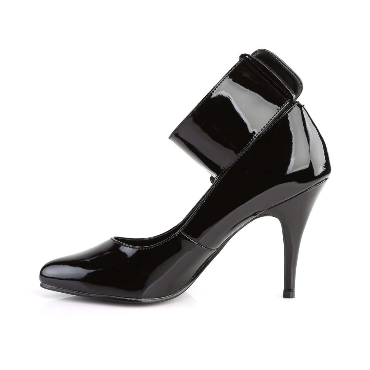 VANITY-434 Pleaser Shoe 4" Heel Black Patent Fetish Footwear-Pleaser- Sexy Shoes Pole Dance Heels