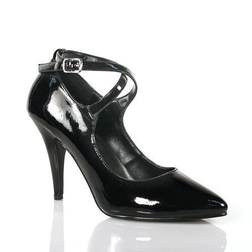 VANITY-445 Pleaser Blk Patent High Heel Alternative Footwear Discontinued Sale Stock