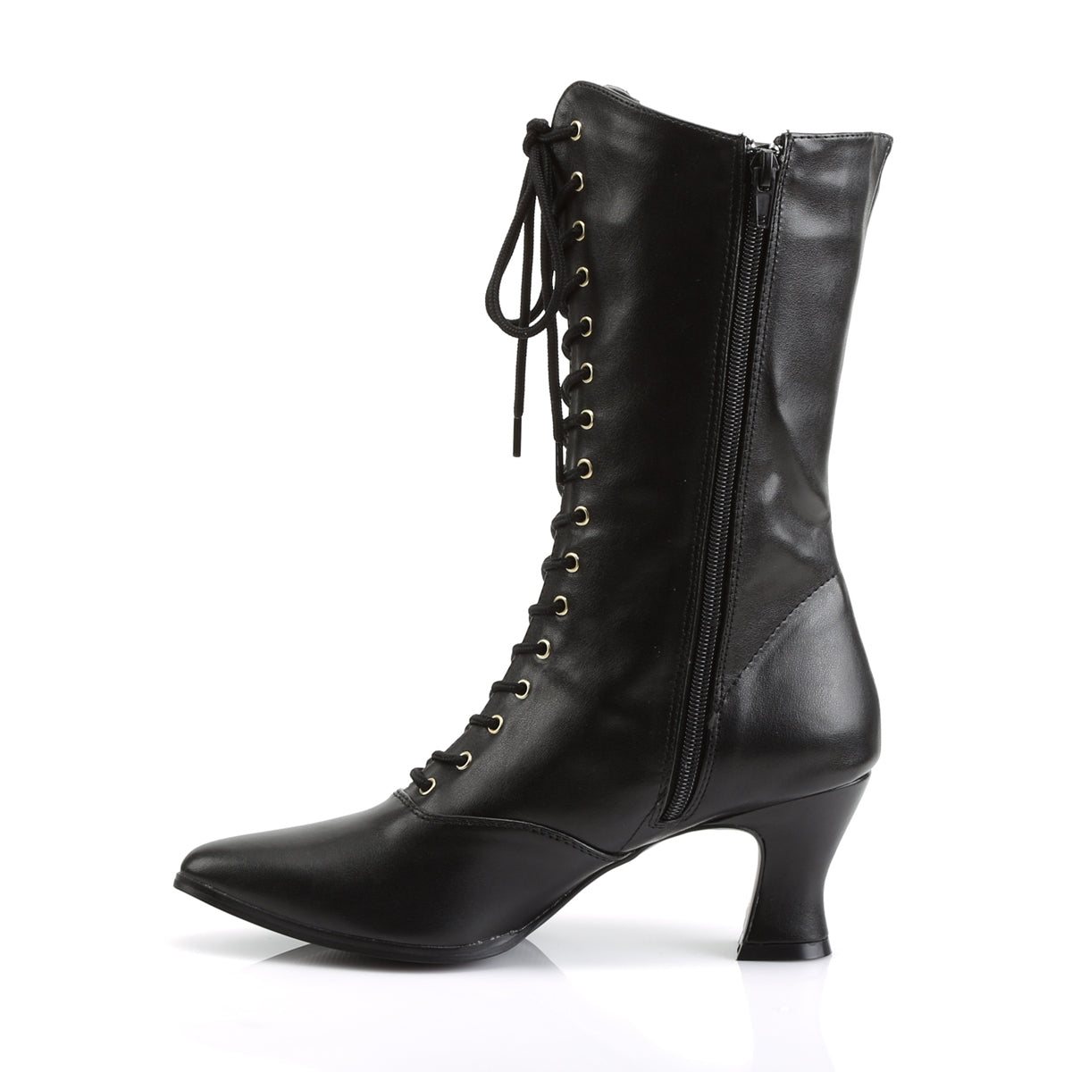 VICTORIAN-120 3 Inch Heel Black Women's Boots Funtasma Costume Shoes 