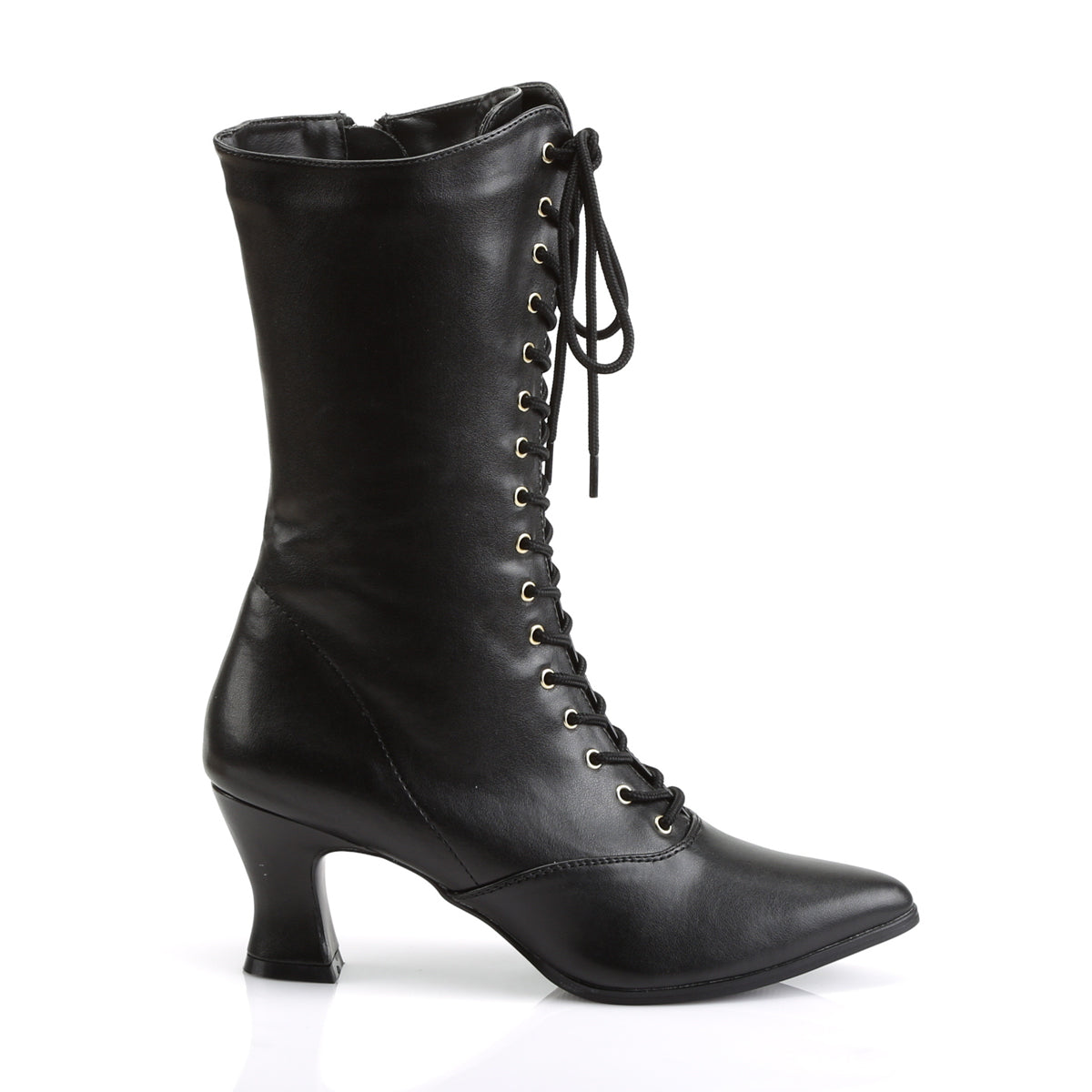 VICTORIAN-120 3 Inch Heel Black Women's Boots Funtasma Costume Shoes Fancy Dress