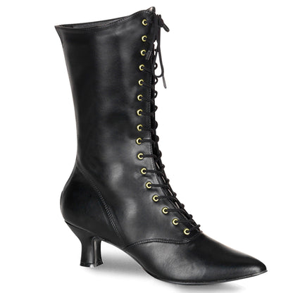Victorian-120 funtasma 3 pulgadas tacón negro botas de mujer