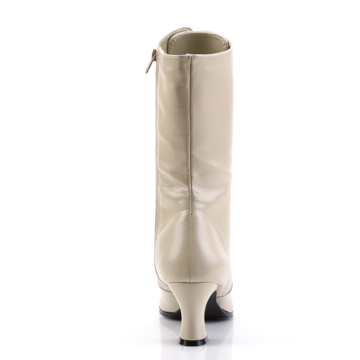 VICTORIAN-120 3 Inch Heel Cream Pu Women's Boots Funtasma Costume Shoes Footwear