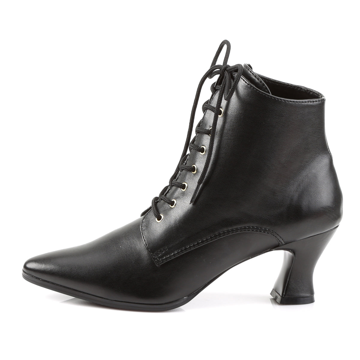 VICTORIAN-35 3 Inch Heel Black Women's Boots Funtasma Costume Shoes 