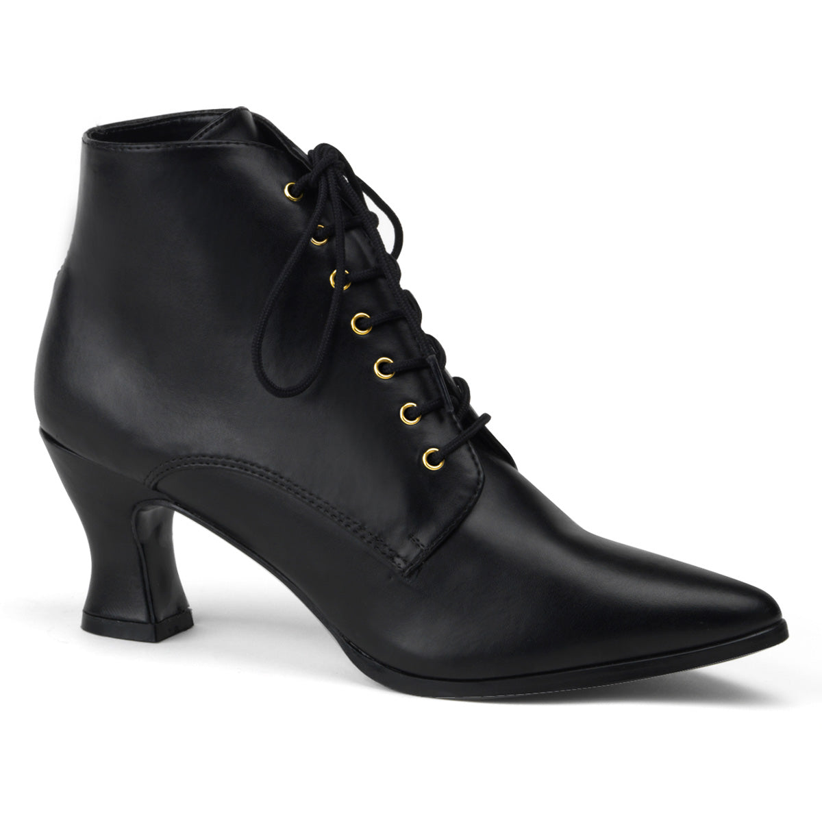 VICTORIAN-35 3 Inch Heel Black Women's Boots Funtasma Costume Shoes