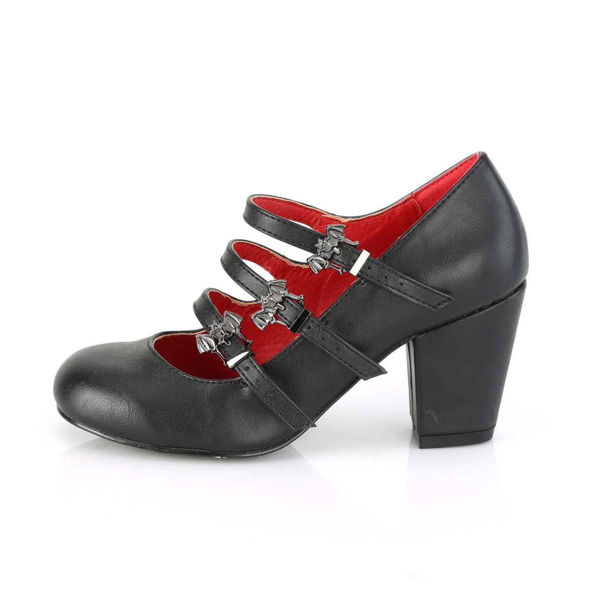 Black Silver 3 Inch Alternative Footwear -  Demonia Cult VIVIKA-38
