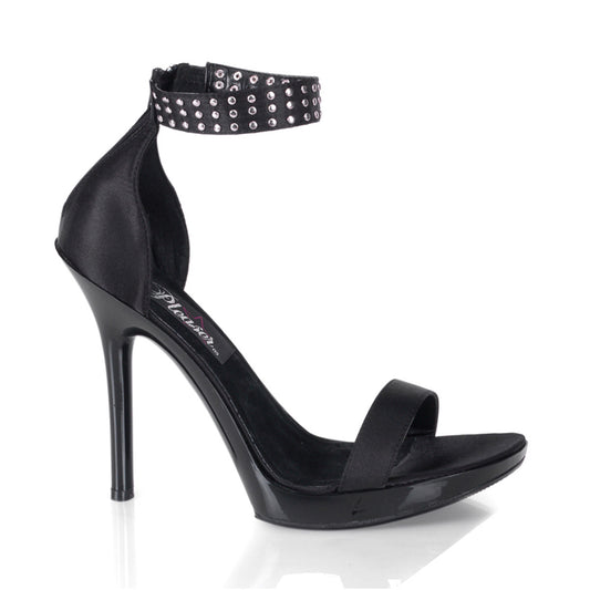 Pleaser VOG32 Black Satin/Black Sexy Shoes Discontinued Sale Stock