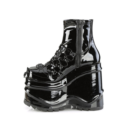 WAVE-110 Demoniacult Alternative Footwear Women's Black Ankle Boots