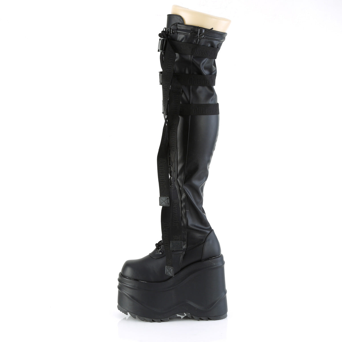 WAVE-315 Demoniacult Alternative Footwear Over-the-Knee Platform Boots