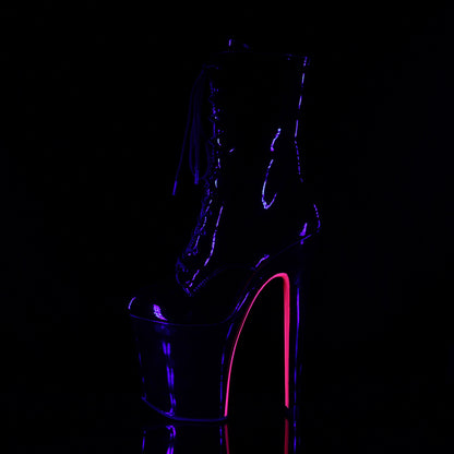 XTREME-1020TT Pleaser 8" Heel Black Hot Pink Strippers Shoes-Pleaser- Sexy Shoes Pole Dance Heels