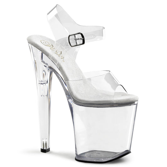 XTREME-808 Pleaser 8" Heel Clear Pole Dancing Platforms Shoe-Pleaser- Sexy Shoes