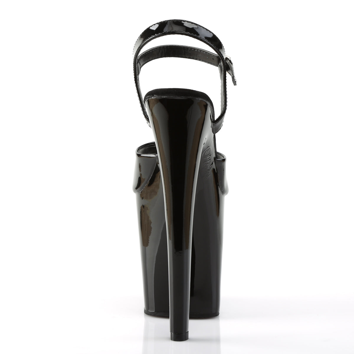 XTREME-809 8" Heel Black Patent Pole Dancing Platforms Shoes-Pleaser- Sexy Shoes Fetish Footwear