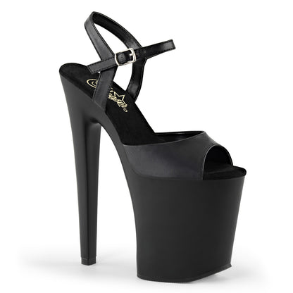 XTREME-809 Pleaser 8" Heel Black Pole Dancer Platform Shoes