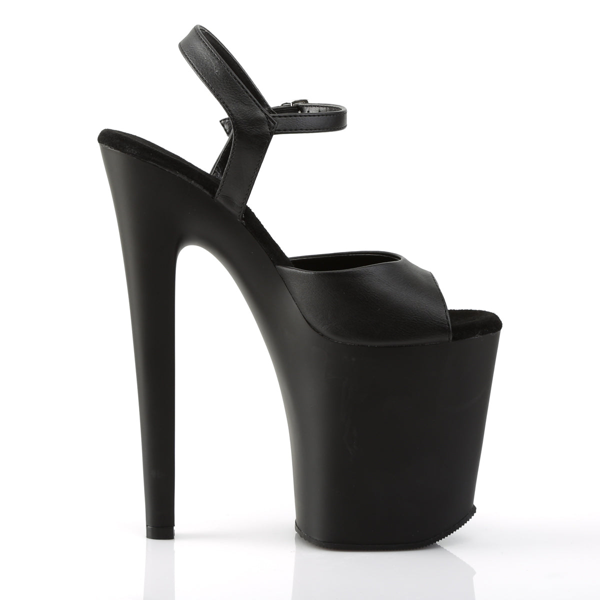XTREME-809 Pleaser 8" Heel Black Pole Dancing Platform Shoes-Pleaser- Sexy Shoes Fetish Heels