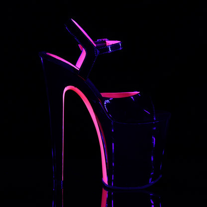 XTREME-809TT 8" Heel Black Pole Dancing Platforms Shoes-Pleaser- Sexy Shoes Fetish Heels
