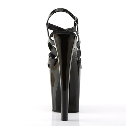 XTREME-872 8" Heel Black Patent Pole Dancing Platforms Shoes-Pleaser- Sexy Shoes Fetish Footwear