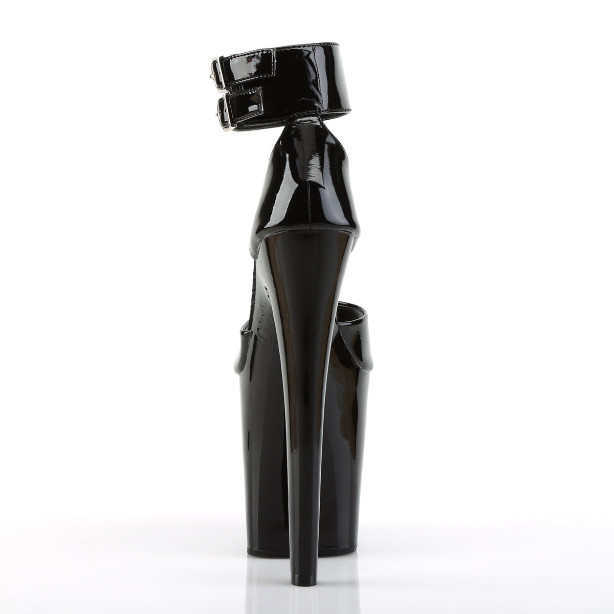 XTREME-875 8" Heel Black Patent Pole Dancing Platforms Shoes-Pleaser- Sexy Shoes Fetish Footwear