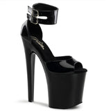 Black 8 Inch Fetish Pole Platform Shoes -  Pleaser XTREME-875